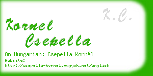 kornel csepella business card
