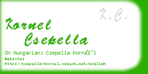 kornel csepella business card